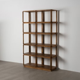 Ixia Estantería de Salón en Madera de Mango Marrón 115 x 42 x 195 cm