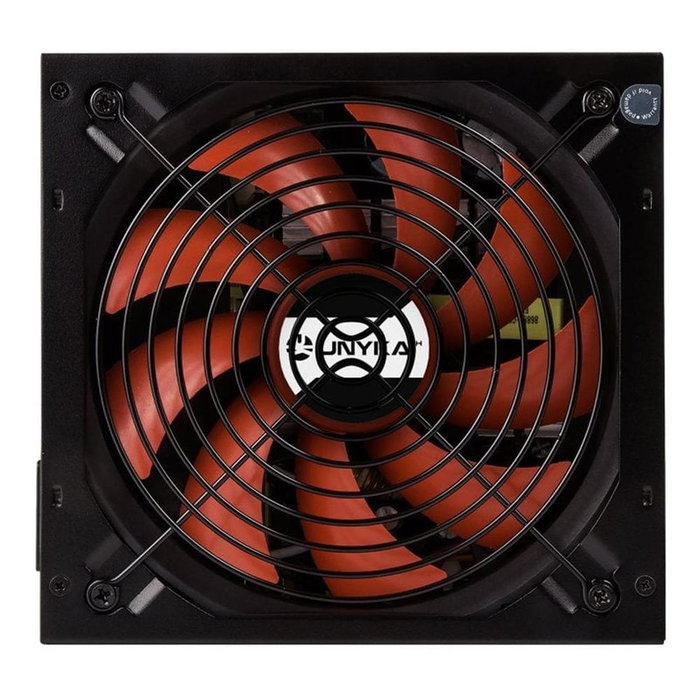 UNYKA Fuente de Alimentación Gaming ATX 550W UK210551 - ATX 2.31, PPFC, Ventilador 140mm Negro y Rojo