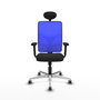 PIQUERAS Y CRESPO Silla de oficina Motilla con mecanismo Sincro, Azul y Negro