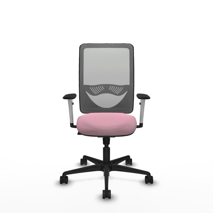 PIQUERAS Y CRESPO Silla de oficina Zulema con mecanismo Sincro, Rosa y Gris