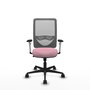 PIQUERAS Y CRESPO Silla de oficina Zulema con mecanismo Sincro, Rosa y Gris