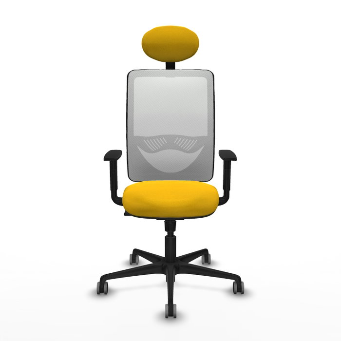 PIQUERAS Y CRESPO Silla de oficina Zulema con mecanismo Sincro, Amarillo y Blanco PIQUERAS Y CRESPO Silla de oficina Zulema con mecanismo Sincro, Amarillo y Blanco