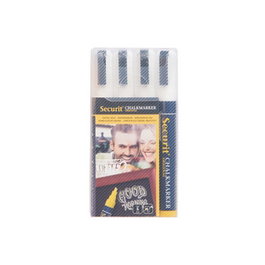 Vermes Rotuladores de Tiza, Pack de 4, Blanco (Set de 2)