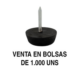 HERRAJES ALK Deslizante Quitarruido Negro Ø15 mm Ø17 mm Ø20 mm Bolsa 1000 Unidades