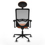 PIQUERAS Y CRESPO Silla de oficina Zulema Naranja/Gris con Mecanismo Sincro/Traslack