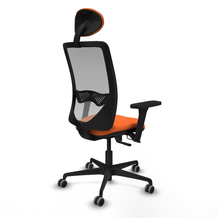 PIQUERAS Y CRESPO Silla de oficina Zulema Naranja/Gris con Mecanismo Sincro/Traslack