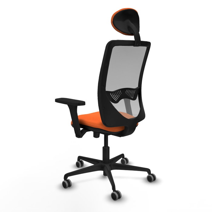 PIQUERAS Y CRESPO Silla de oficina Zulema Naranja/Gris con Mecanismo Sincro/Traslack