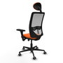 PIQUERAS Y CRESPO Silla de oficina Zulema Naranja/Gris con Mecanismo Sincro/Traslack
