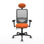 PIQUERAS Y CRESPO Silla de oficina Zulema Naranja/Gris con Mecanismo Sincro/Traslack