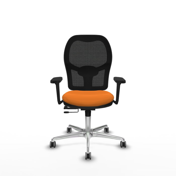 PIQUERAS Y CRESPO Silla de oficina Jorquera con mecanismo Sincro/Traslack Naranja y Negro PIQUERAS Y CRESPO Silla de oficina Jorquera con mecanismo Sincro/Traslack Naranja y Negro