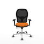 PIQUERAS Y CRESPO Silla de oficina Jorquera con mecanismo Sincro/Traslack Naranja y Negro