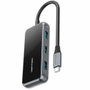 Vention TFDHB Hub USB-C 5 en 1 con 4x USB 3.0 y PD 87W, Gris