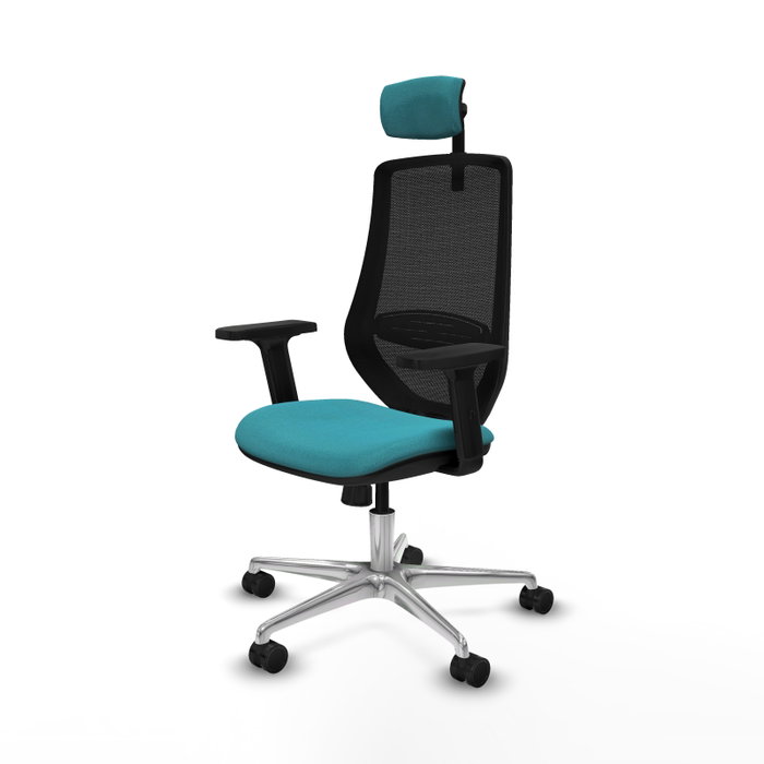 PIQUERAS Y CRESPO Silla de oficina Mardos con mecanismo Sincro, Turquesa y Negro PIQUERAS Y CRESPO Silla de oficina Mardos con mecanismo Sincro, Turquesa y Negro