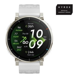 Amazfit Amazfit Active 3 Premium White Smartwatch HYROX-Modus, Reloj Inteligente con Pantalla AMOLED de 3,35 cm, GPS, NFC, Batería de 365 mAh, 38 g, Color Blanco y Oro