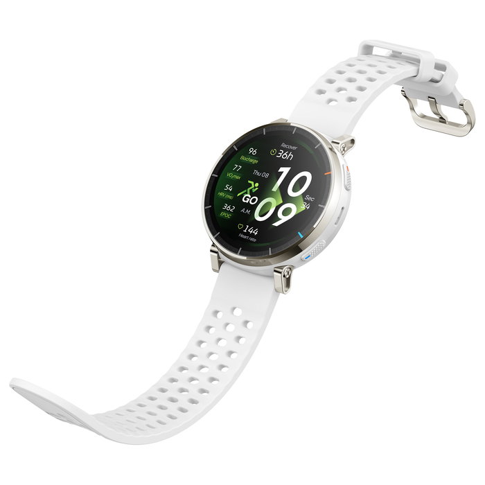 Amazfit Amazfit Active 3 Premium White Smartwatch HYROX-Modus, Reloj Inteligente con Pantalla AMOLED de 3,35 cm, GPS, NFC, Batería de 365 mAh, 38 g, Color Blanco y Oro