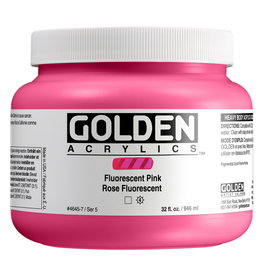 Golden Heavy Body Colores Acrílicos Rosa Fluorescente 473 ml