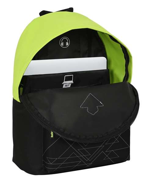 Mochila Escolar Real Betis Balompié 31 x 41 x 16 cm Negro Lima