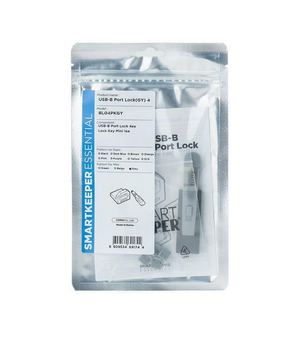 SmartKeeper Port Blocker Port Blocker + Key USB Type-B Grey Plastic 1 SmartKeeper Port Blocker Port Blocker + Key USB Type-B Grey Plastic 1