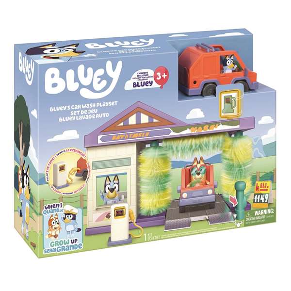 Moose Túnel de Lavado de Bluey con vehículo y accesorios