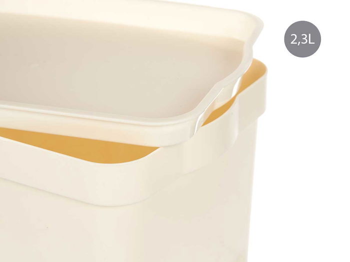Kipit Caja Plástico con Tapa 2,3 L Crema 13.5x11x20 cm (Set de 24)