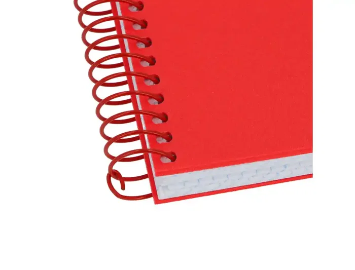Antartik Cuaderno Espiral A4 Tapa Foam 80 Hojas 90g Cuadrícula 4mm con Margen - Color Rojo