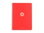 Antartik Cuaderno Espiral A4 Tapa Foam 80 Hojas 90g Cuadrícula 4mm con Margen - Color Rojo