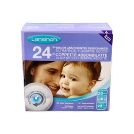 Lansinoh Discos de Lactancia Absorbentes Desechables Blue Lock 24 Unidades