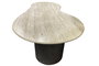 DKD Home Decor Mesa de Comedor Mango y Mármol 120x120x78 Beige