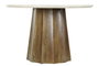 DKD Home Decor Mesa de Comedor Mango y Mármol 120x120x78 Beige