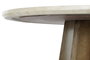 DKD Home Decor Mesa de Comedor Mango y Mármol 120x120x78 Beige