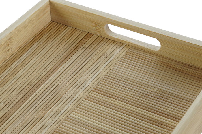 DKD Home Decor Bandeja Natural Bambú 27 x 43 x 4.5 cm con Asas DKD Home Decor Bandeja Natural Bambú 27 x 43 x 4.5 cm con Asas