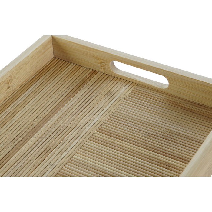 DKD Home Decor Bandeja de Bambú con Asas Natural