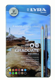 Lapiz Lyra Graduate Aquarell Estuche Metal De 12 (Set de 5)