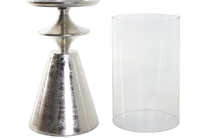 DKD Home Decor Portavela Plateado 21 x 67 x 21 cm DKD Home Decor Portavela Plateado 21 x 67 x 21 cm