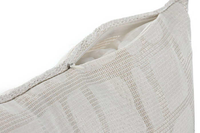 DKD Home Decor Cojin Niza Urban Beige Poliester Jaquard Zipper 2 Unidades 30 x 50 x 8 cm