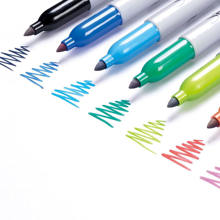 Sharpie Rotuladores Permanentes Fine, Punta Fina, 4 Unidades Colores Surtidos Sharpie Rotuladores Permanentes Fine, Punta Fina, 4 Unidades Colores Surtidos