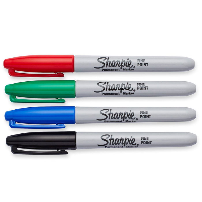 Sharpie Rotuladores Permanentes Fine, Punta Fina, 4 Unidades Colores Surtidos Sharpie Rotuladores Permanentes Fine, Punta Fina, 4 Unidades Colores Surtidos