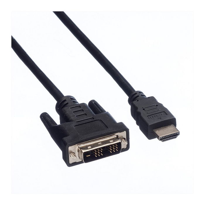 VALUE Cable DVI a HDMI 15m - Conector DVI Macho a HDMI Hembra 15 Metros Adaptador Video PC TV Monitor