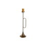DKD Home Decor Portavelas Metal Trompeta Dorado