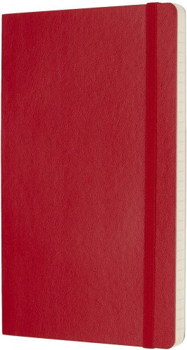Moleskine Cuaderno Clásico Tapa Blanda QP616F2 Rojo Escarlata L (13x21cm) Rayada 192 Páginas