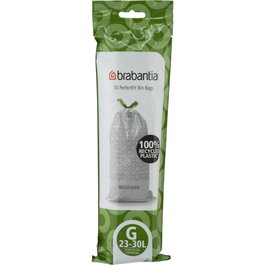 Brabantia PerfectFit Bolsas de basura código G (23-30 L), 10 unidades