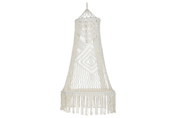DKD Home Decor Silla Colgante de Algodón en Crudo con Macramé DKD Home Decor Silla Colgante de Algodón en Crudo con Macramé