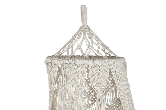 DKD Home Decor Silla Colgante de Algodón en Crudo con Macramé DKD Home Decor Silla Colgante de Algodón en Crudo con Macramé