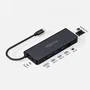 Approx APPC53 Hub USB-C 8 en 1 con 3x USB-A 3.0, HDMI 4K 30Hz, RJ-45 Gigabit, USB-C PD 100W, Lector de Tarjetas SD/MicroSD, Cable 18cm, Negro