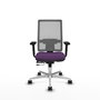 PIQUERAS Y CRESPO Silla de oficina Horna con mecanismo Sincro/Traslack, Morado y Gris