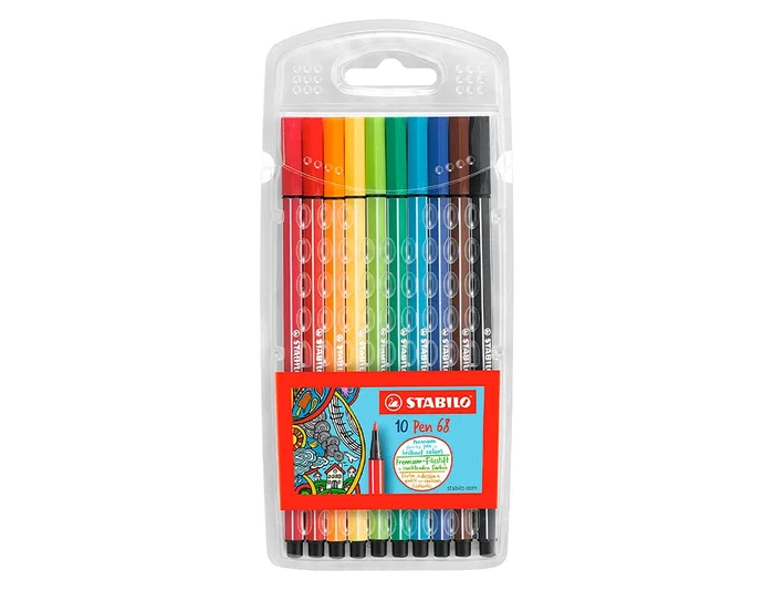 Stabilo Pen 68 Estuche de 10 Unidades Colores Surtidos Stabilo Pen 68 Estuche de 10 Unidades Colores Surtidos