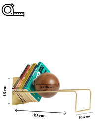 Hanah Home Sujetalibros Toke Antique Gold 16.5x18x49 cm