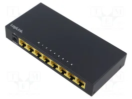 LogiLink Desktop Gigabit Ethernet Switch de 8 puertos, carcasa metálica, negro