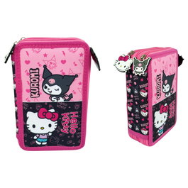MANENTI Plumier Kuromi & Hello Kitty Triple 20x13,5x6,5cm