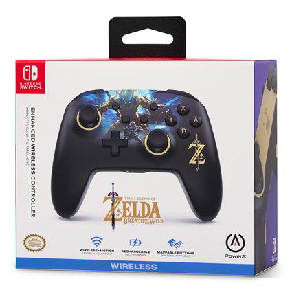 Power A Mando Inalámbrico Nintendo Switch NSGP0028-01, Diseño Link vs. Lynel, Licencia Oficial, Color Negro